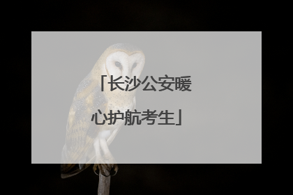 长沙公安暖心护航考生