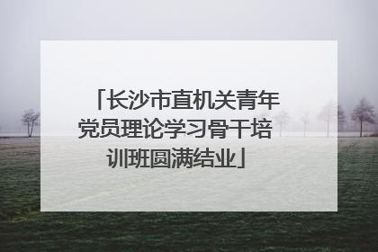 长沙市直机关青年党员理论学习骨干培训班圆满结业