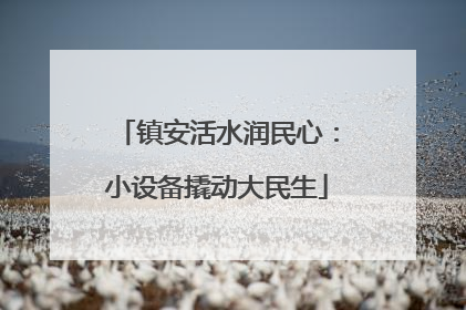 镇安活水润民心：小设备撬动大民生