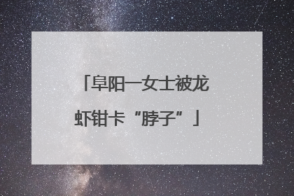 阜阳一女士被龙虾钳卡“脖子”