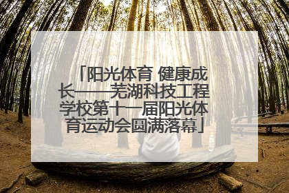 阳光体育 健康成长——芜湖科技工程学校第十一届阳光体育运动会圆满落幕