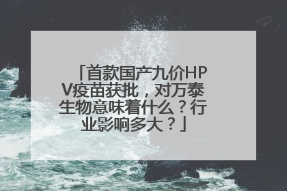 首款国产九价HPV疫苗获批，对万泰生物意味着什么？行业影响多大？