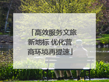高效服务文旅新地标 优化营商环境再提速