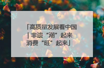 高质量发展看中国｜非遗“潮”起来 消费“旺”起来
