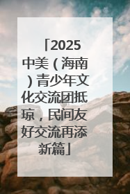 2025中美（海南）青少年文化交流团抵琼，民间友好交流再添新篇