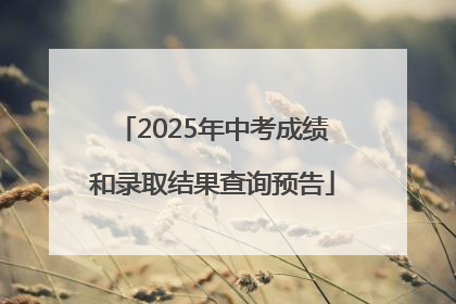 2025年中考成绩和录取结果查询预告