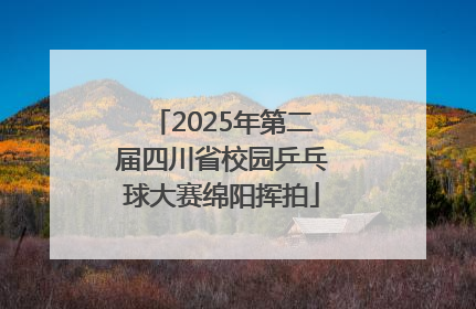 2025年第二届四川省校园乒乓球大赛绵阳挥拍
