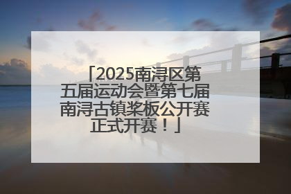2025南浔区第五届运动会暨第七届南浔古镇桨板公开赛正式开赛！