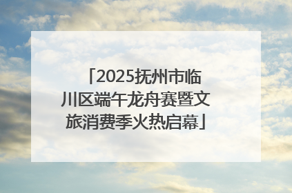 2025抚州市临川区端午龙舟赛暨文旅消费季火热启幕