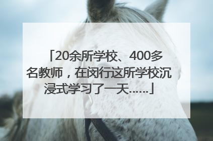 20余所学校、400多名教师，在闵行这所学校沉浸式学习了一天……