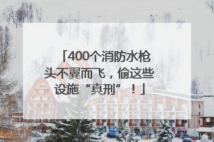 400个消防水枪头不翼而飞，偷这些设施“真刑”！