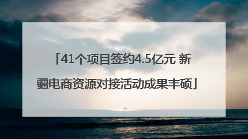 41个项目签约4.5亿元 新疆电商资源对接活动成果丰硕