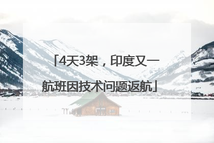 4天3架，印度又一航班因技术问题返航