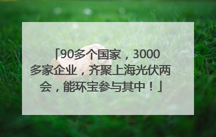 90多个国家，3000多家企业，齐聚上海光伏两会，能环宝参与其中！