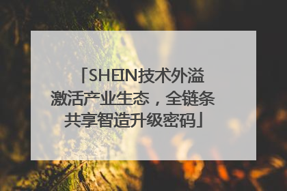 SHEIN技术外溢激活产业生态，全链条共享智造升级密码